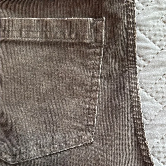 Aerie Gray Distressed Corduroy Overalls - Picture 9 of 13